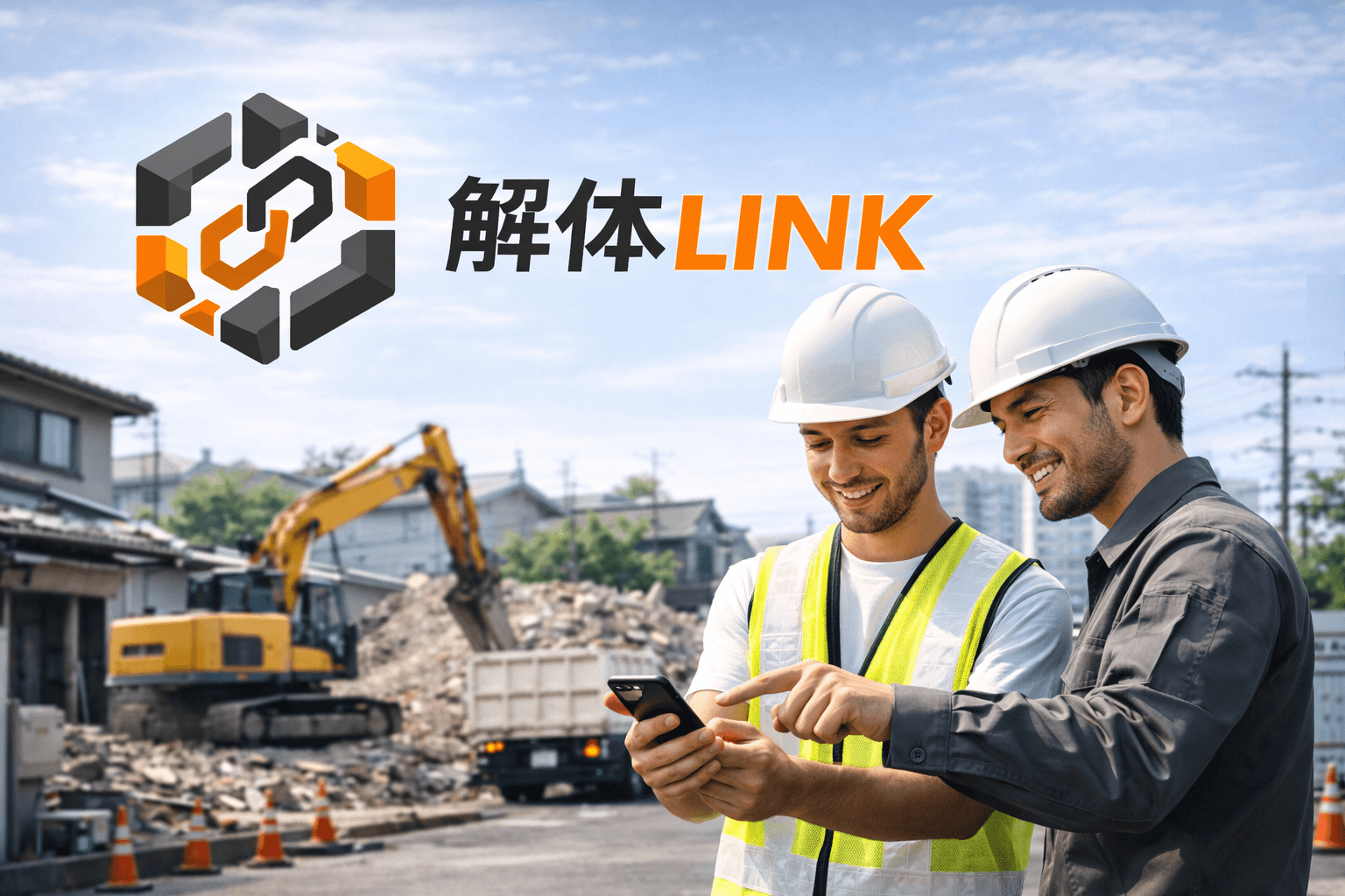 解体Linkを現場で操作する作業員